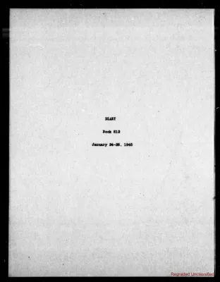 Volume 812, January 24 – January 26, 1945