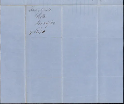 Fisk and Dale to W. A. Harrington, 26 November 1856