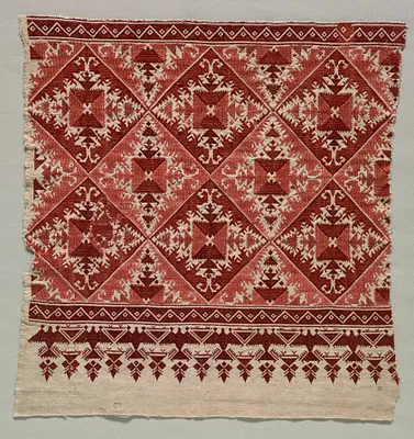 Part of a Bed Curtain or Pillow Case