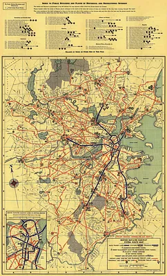 Boston Elevated Railway system route map