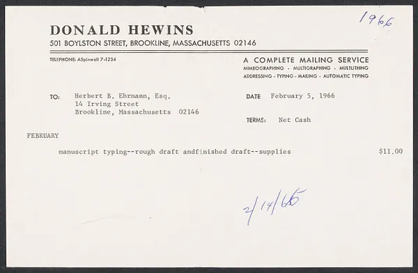 Herbert Brutus Ehrmann Papers, 1906-1970. Sacco-Vanzetti. Preliminary material; drafts; Mrs. Sorrentino's notes; title page. Box 4, Folder 15, Harvard Law School Library, Historical & Special Collections