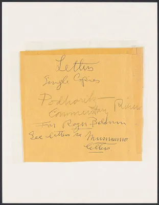 Herbert Brutus Ehrmann Papers, 1906-1970. Sacco-Vanzetti. Fan mail, 1969. Box 7, Folder 18, Harvard Law School Library, Historical & Special Collections