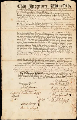 Charles Buffard indentured to apprentice with John Boyes of Rutland, 12 December 1767