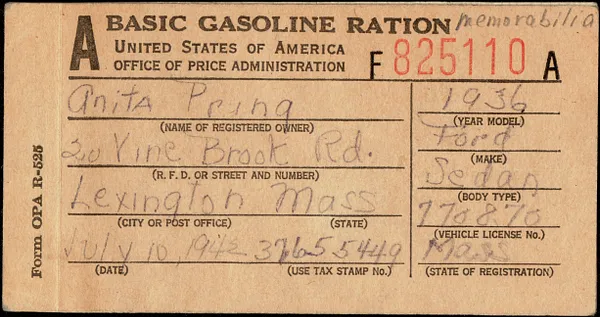 World War II ration book
