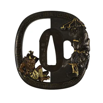Tsuba with Shôki the Demon Queller