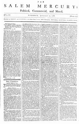 The Salem Mercury: Political, Commercial, and Moral