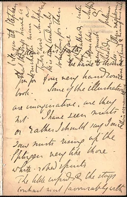 Emily Tennyson autograph letter signed to Mrs. Gatty, Farringford, Isle of Wight