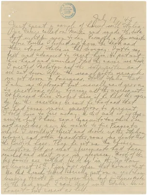 Diary Note of President Harry S. Truman