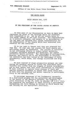 Child Health Day, 1976 [Proclamation]