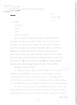 Telegram from Acting Secretary of State Dean Acheson to the United States Embassy, Paris