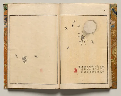 Spiders with Commentary, Design Eight from Shazanrō Picture Book