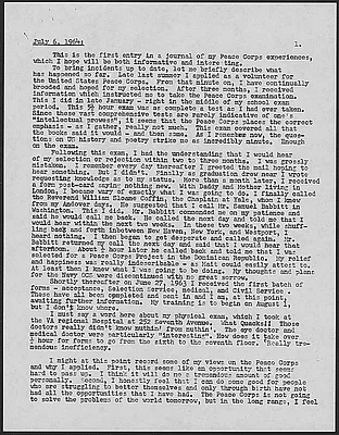 Kirby Jones Peace Corps Journal