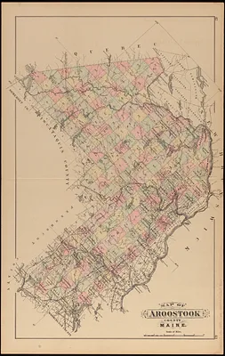 Map of Aroostook County, Maine