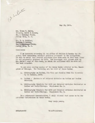 Letters Sent to Edwin F. Smith, E.A. Markley, May 28, 1934