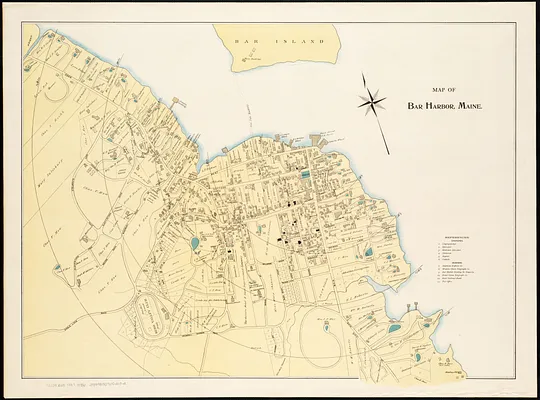 Map of Bar Harbor, Maine