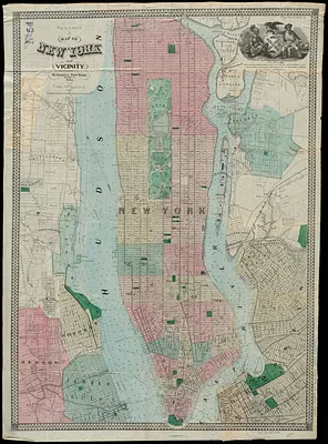 Map of New York and vicinity