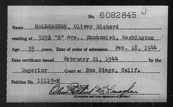 McLenaghan, Oliver Richard - 1944