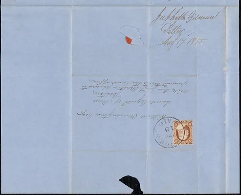 Japheth Gilman to Willard A. Harrington, 17 August 1855
