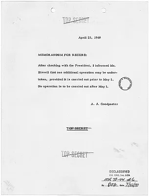 Memorandum for Record by A. J. Goodpaster