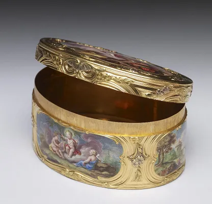 Snuffbox with Mythological Scenes and Landscapes