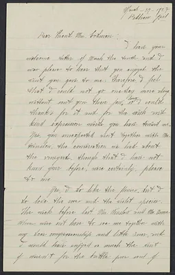 Herbert Brutus Ehrmann Papers, 1906-1970. Sacco-Vanzetti. Nicola Sacco. Autograph Letter Signed to Mrs. Katherine Codman, March 29, 1927. Box 16, Folder 5, Harvard Law School Library, Historical & Special Collections
