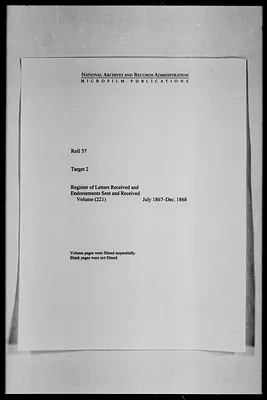 Register of Letters Received and Endorsements Sent and Received