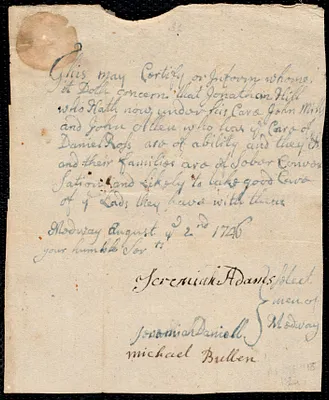 John Mills indentured to apprentice with Jonathan Hill of Medway, 1 July 1746