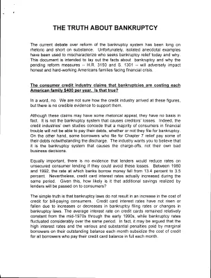 Bankruptcy Reform - External Documents [2]