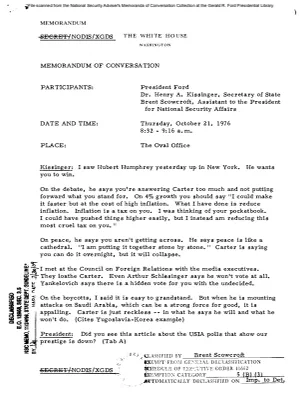 October 21, 1976 - Ford, Kissinger