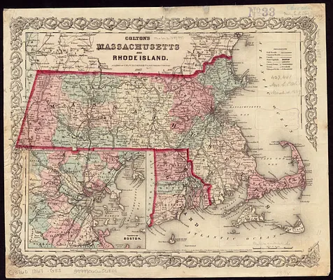 Colton's Massachusetts and Rhode Island