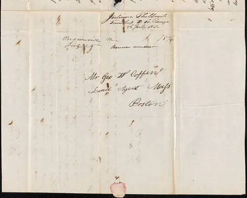 Juliana Philbrook to George Coffin, 22 July 1842