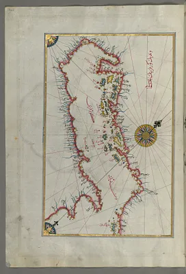Map of the Coastlines and the Islands of the Adriatic Sea