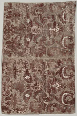 Two Joined Panels of "Fortuny Painted Velvet"