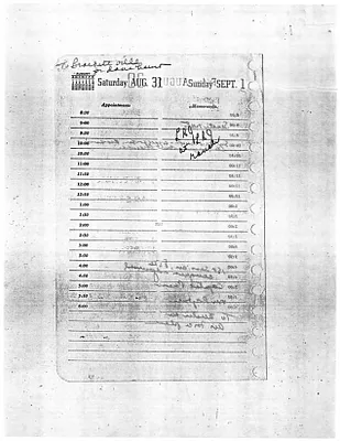 Lyndon Johnson's 1957 Desk Diary, beginning 8/31/1957