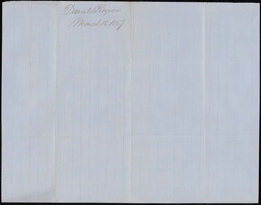 David Pingree to W. A. Harrington, 18 March 1859