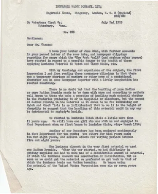Letters Sent to Mr. Chase, July 2, 1925