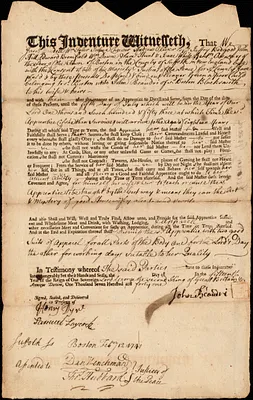 Eleanor Green indentured to apprentice with John Beaudri of Boston, 12 February 1741