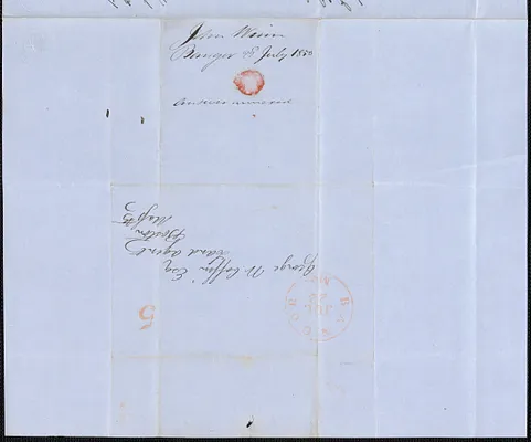 John Winn to George Coffin, 22 July 1850