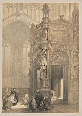 Sketches in Belgium and Germany, Second Series:  No. 20 - Portail, Church of St. Peter, Louvain