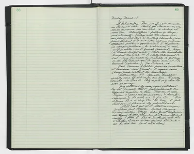 Handwritten journal entry for March 17, 1969