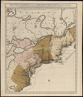 Nova tabula geographica complectens borealiorem Americae partem