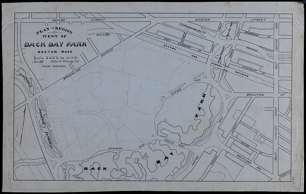 Plan of region west of Back Bay Park, Boston, Mass.