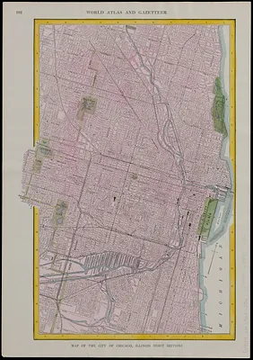 Map of the city of Chicago, Illinois