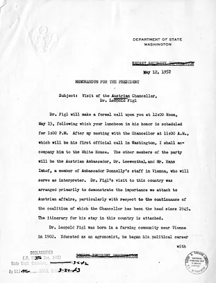 Memorandum from Secretary of State Dean Acheson to President Harry S. Truman