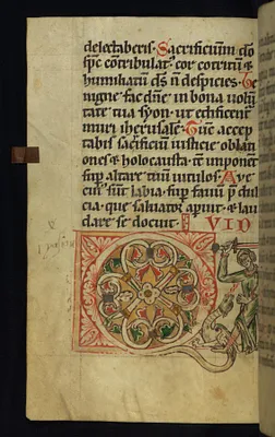 Initial Q with Man Battling a Dragon