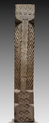 Hollow Tile:  Column from Tomb-Chamber Doorway