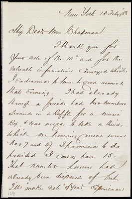 Letter to Maria Weston Chapman, New York, [NY], 13 Feb. '58