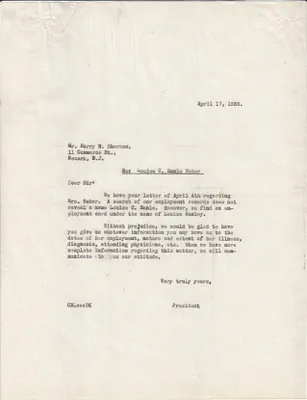 Letters Sent to Harry W. Sherman, April 17, 1935