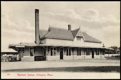 The railway station, Arlington, Mass.