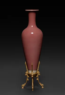 Bottle with Peach Bloom Glaze